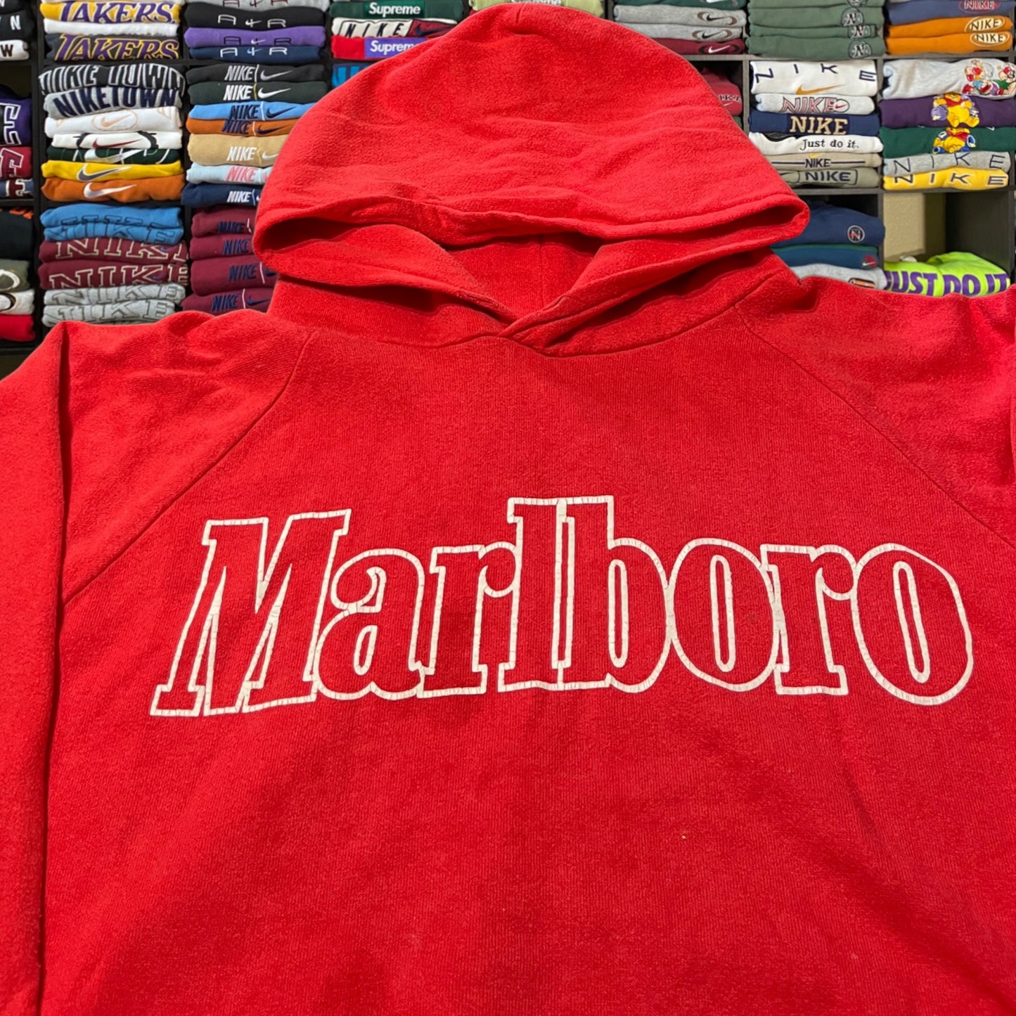 90s Marlboro red hoodie