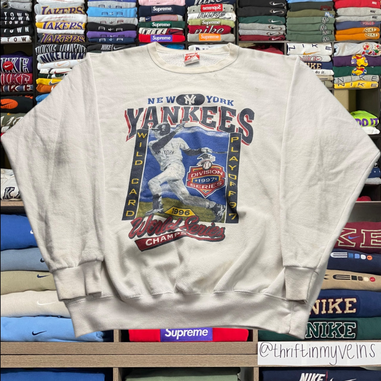 90s new york yankees mlb baseball sweater (Xlarge）