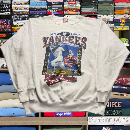 90s new york yankees mlb baseball sweater (Xlarge）