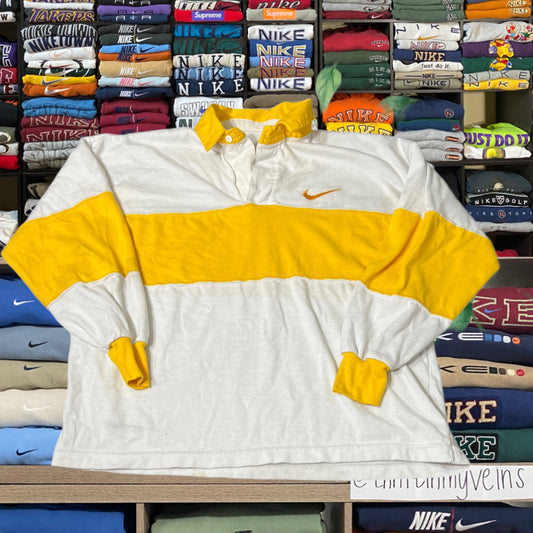 80s rare stripe Nike collar shirt