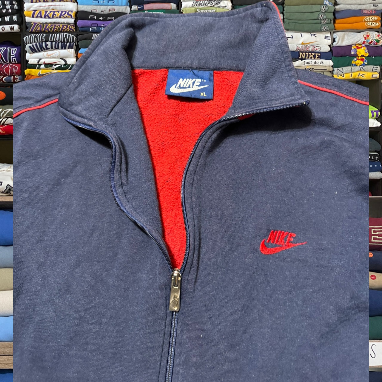 80s Nike full zip sweater (xlarge)