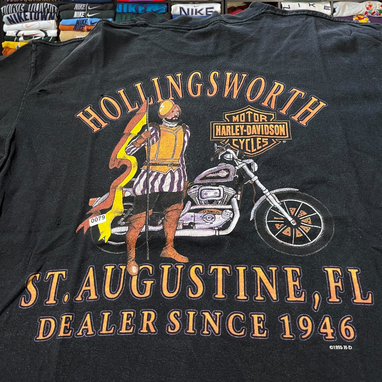 Vtg 90s Harley style motorcycle shirt