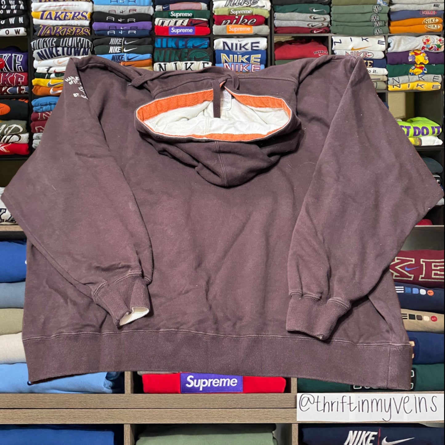 Y2K brown motorcycle hoodie