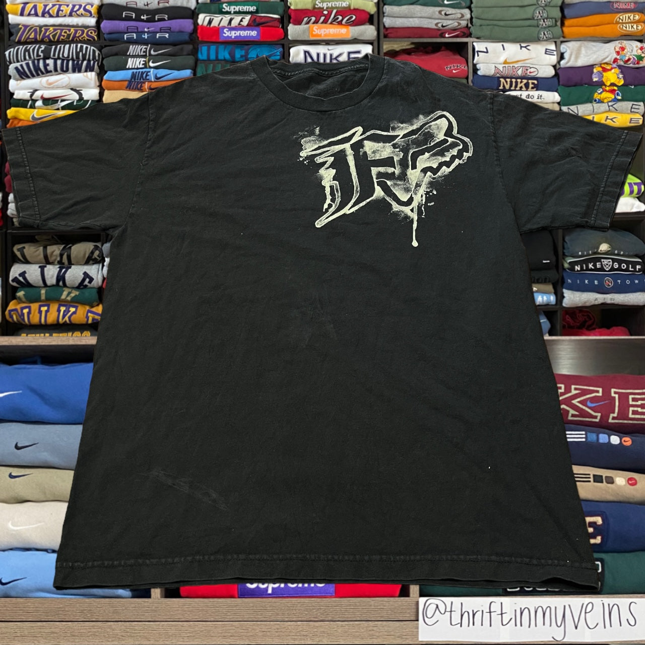 Y2K Fox racing black skater shirt