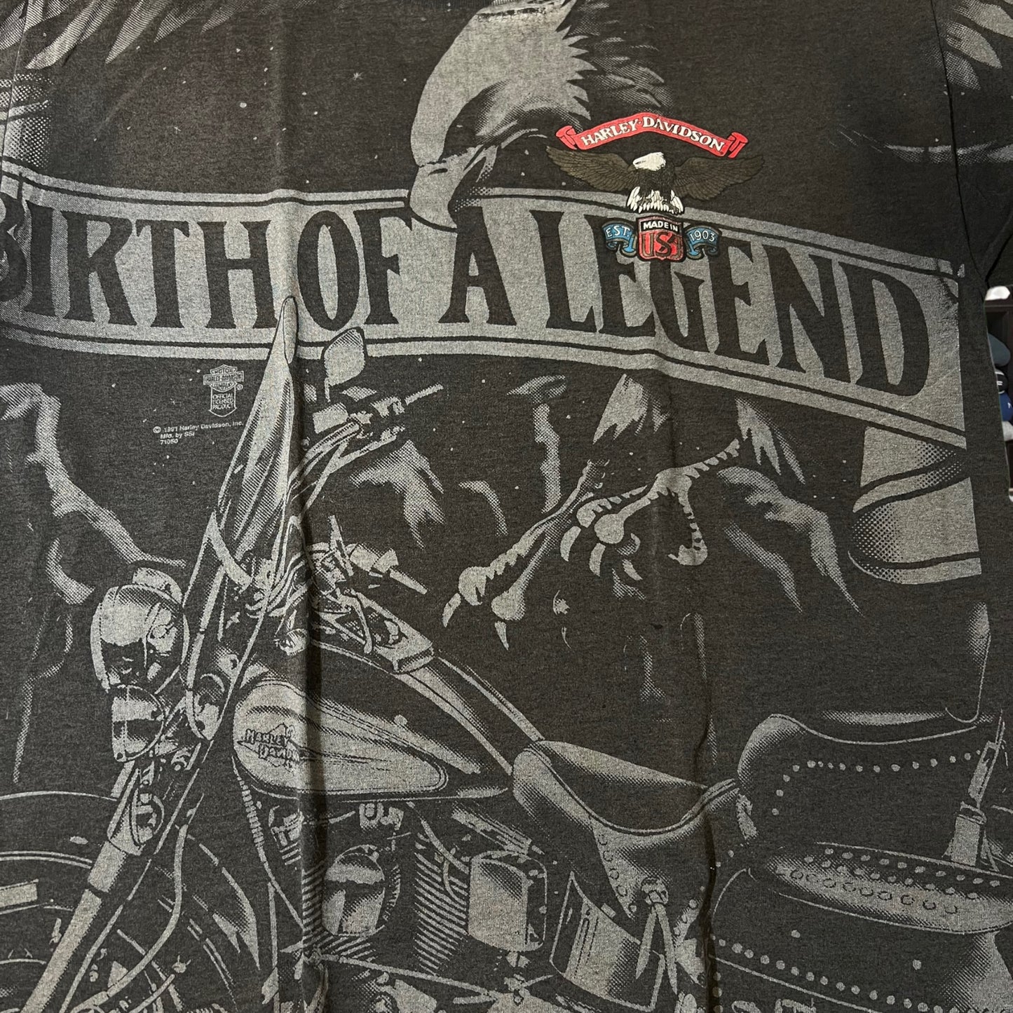 Vtg 1991 Harley Davidson biker motorcycle shirt