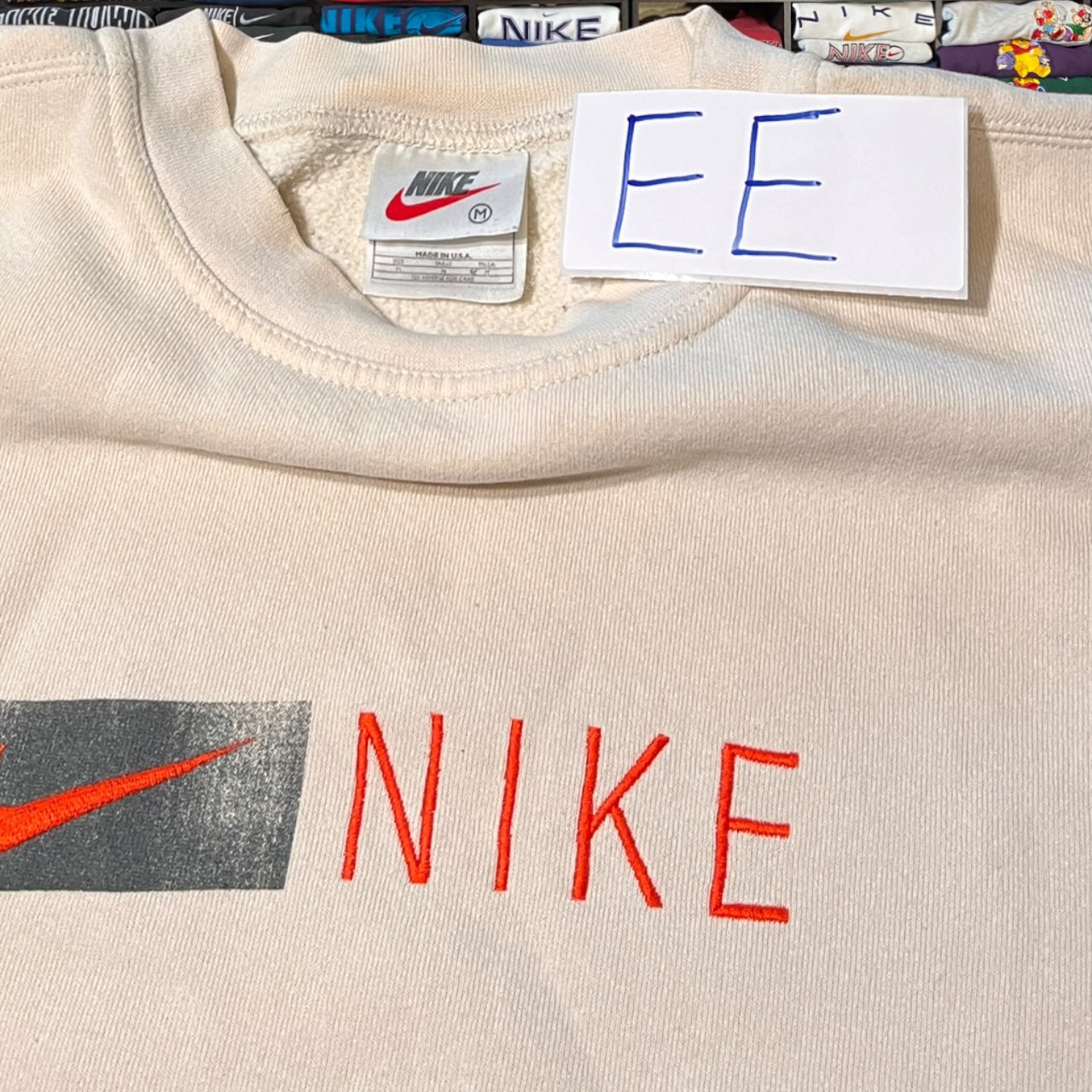 90s Nike spelled out logo sweater/ as seen on Madison beer