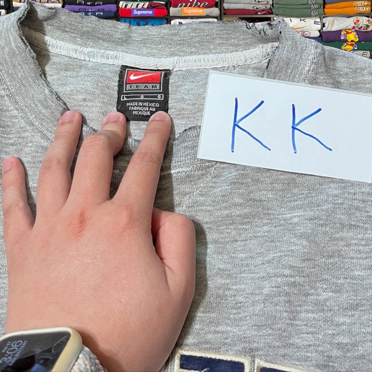 Y2K 2004 Nike x navy sweater