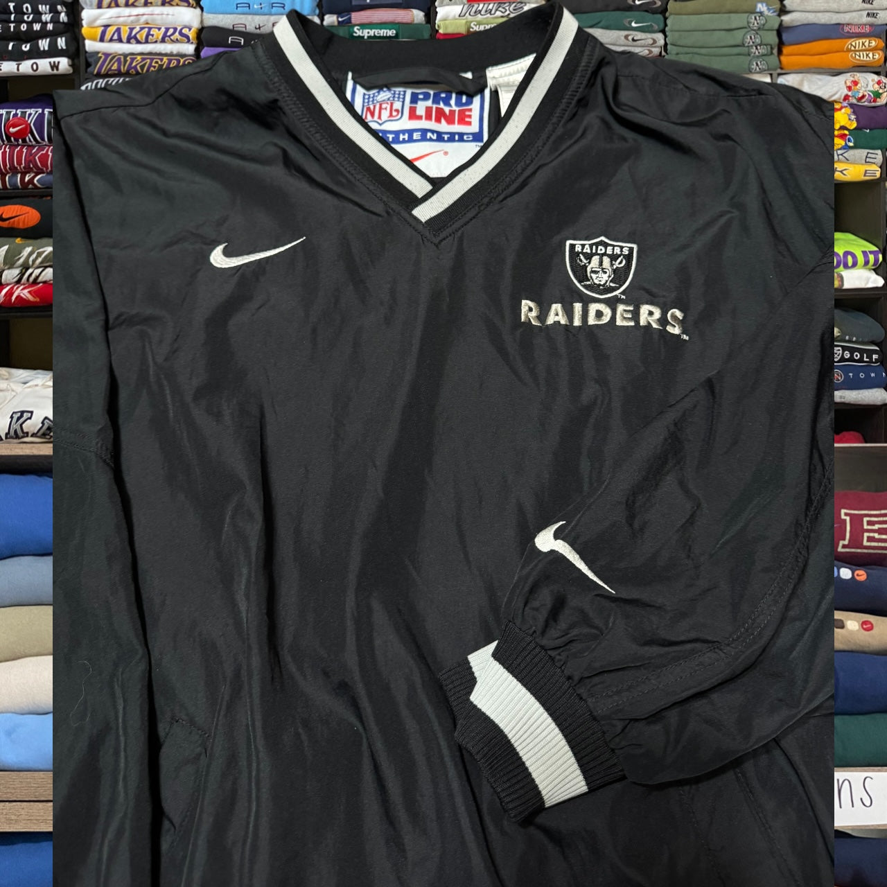 90s nike x raiders nfl windbreaker (Xlarge)