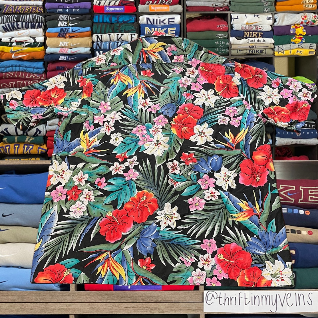 90s floral button up