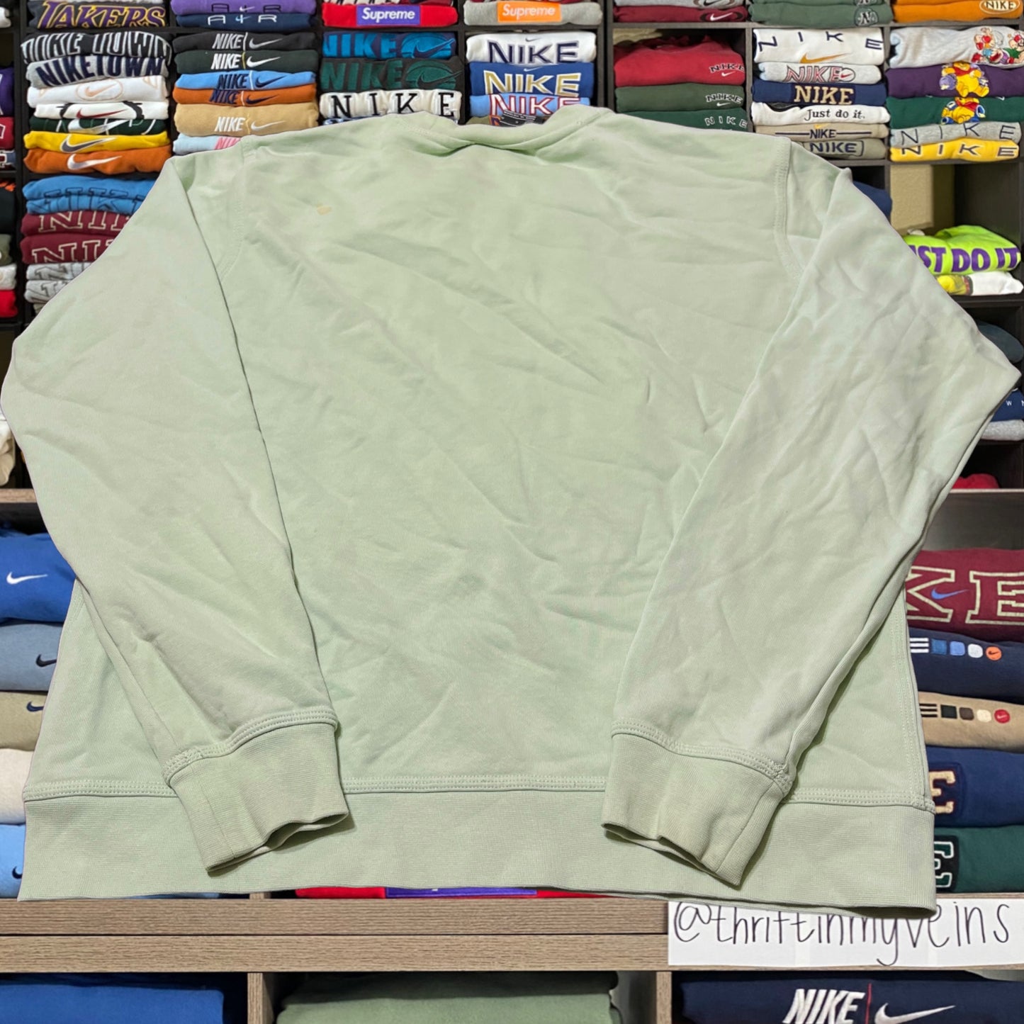 essentail nike honeydew color sweater