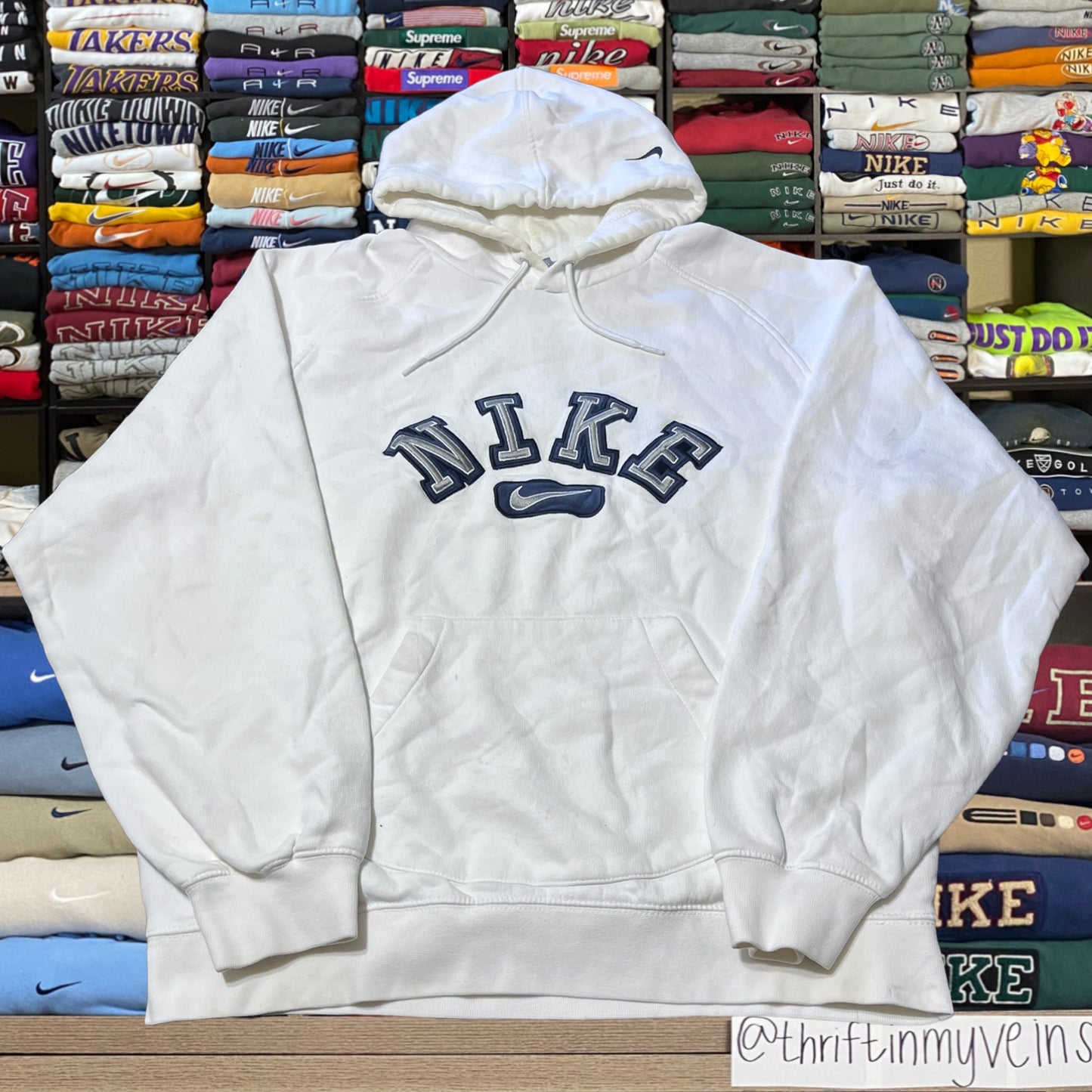 Y2K Nike spelled out hoodie