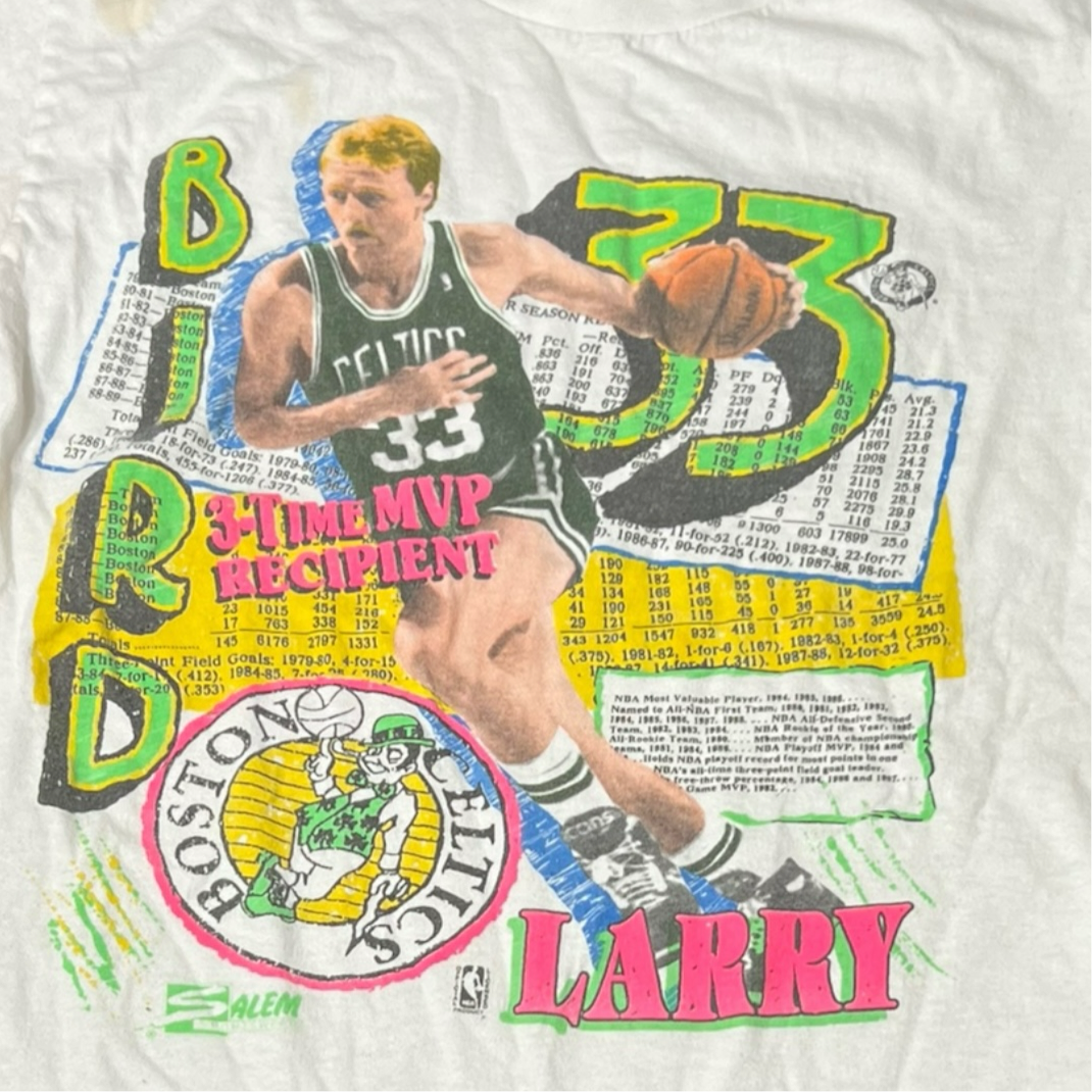 Vintage 1989 LARRY BIRD Salem sports wear  nba basketball shirt
