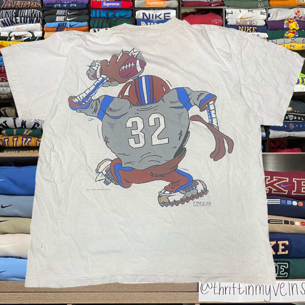90s all over Taz all over print shirt (xlarge)