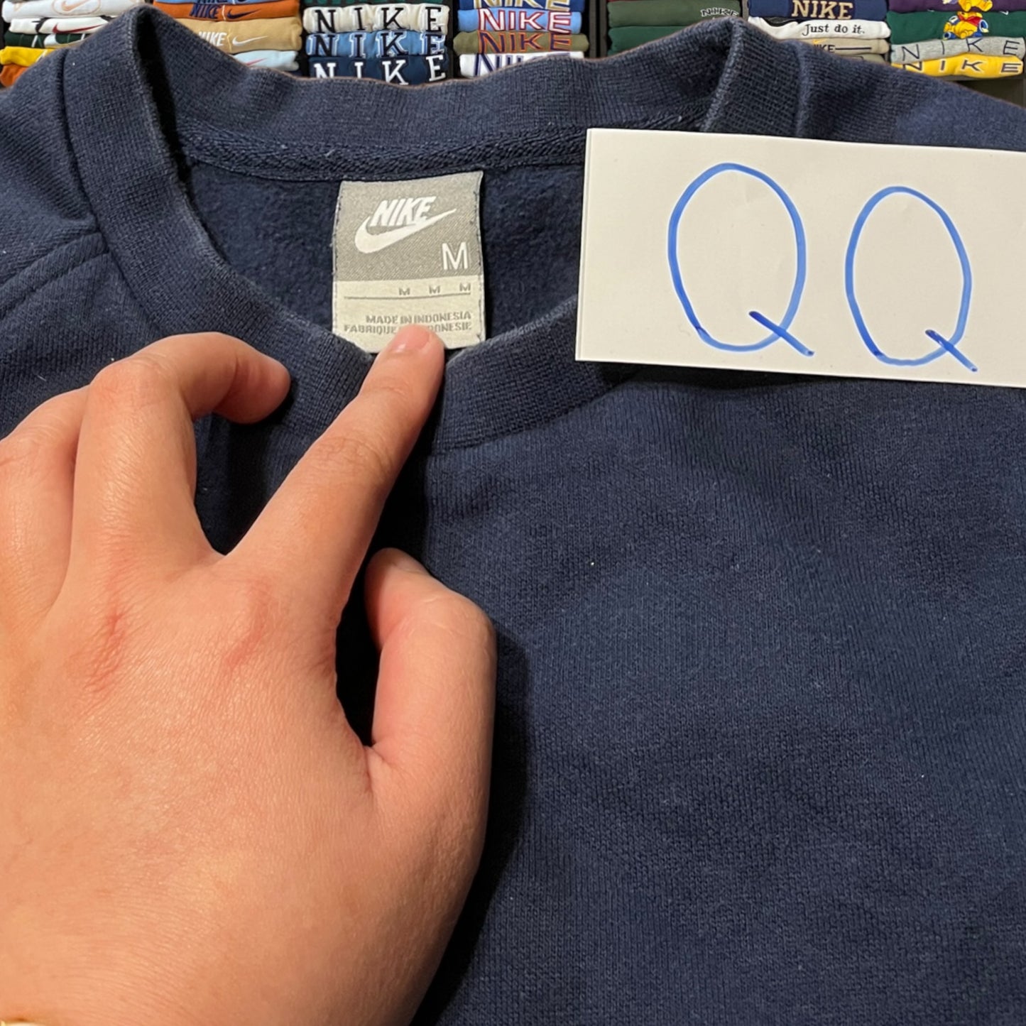 Y2K 2004 Nike navy blue sweater