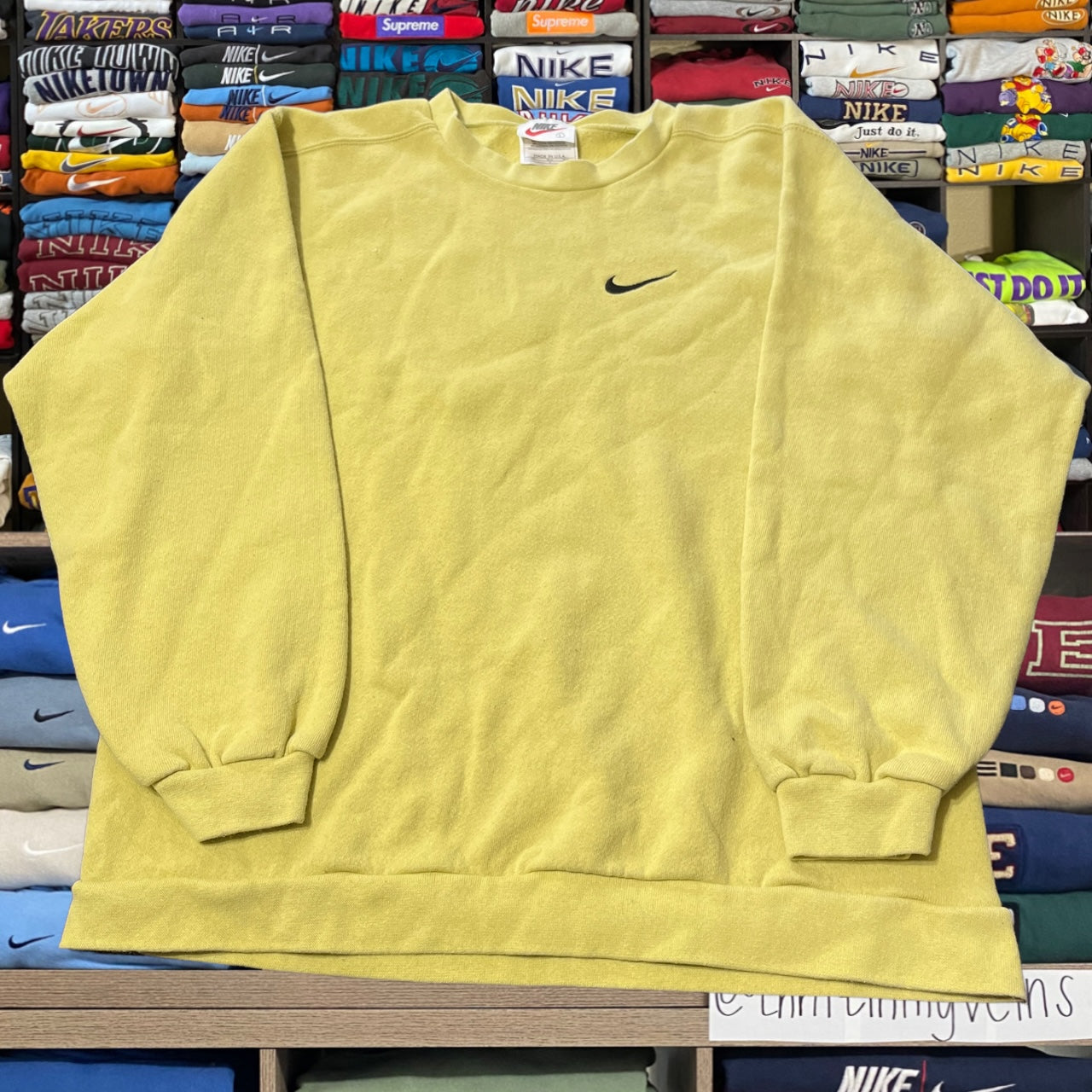 90s Nike yellow sweater