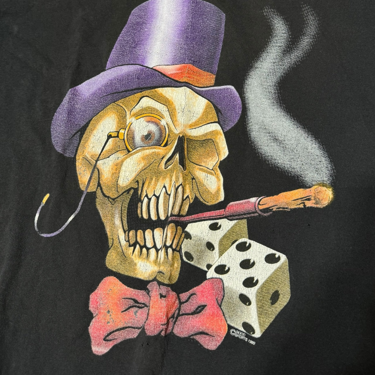 90s skeleton skull grunge shirt