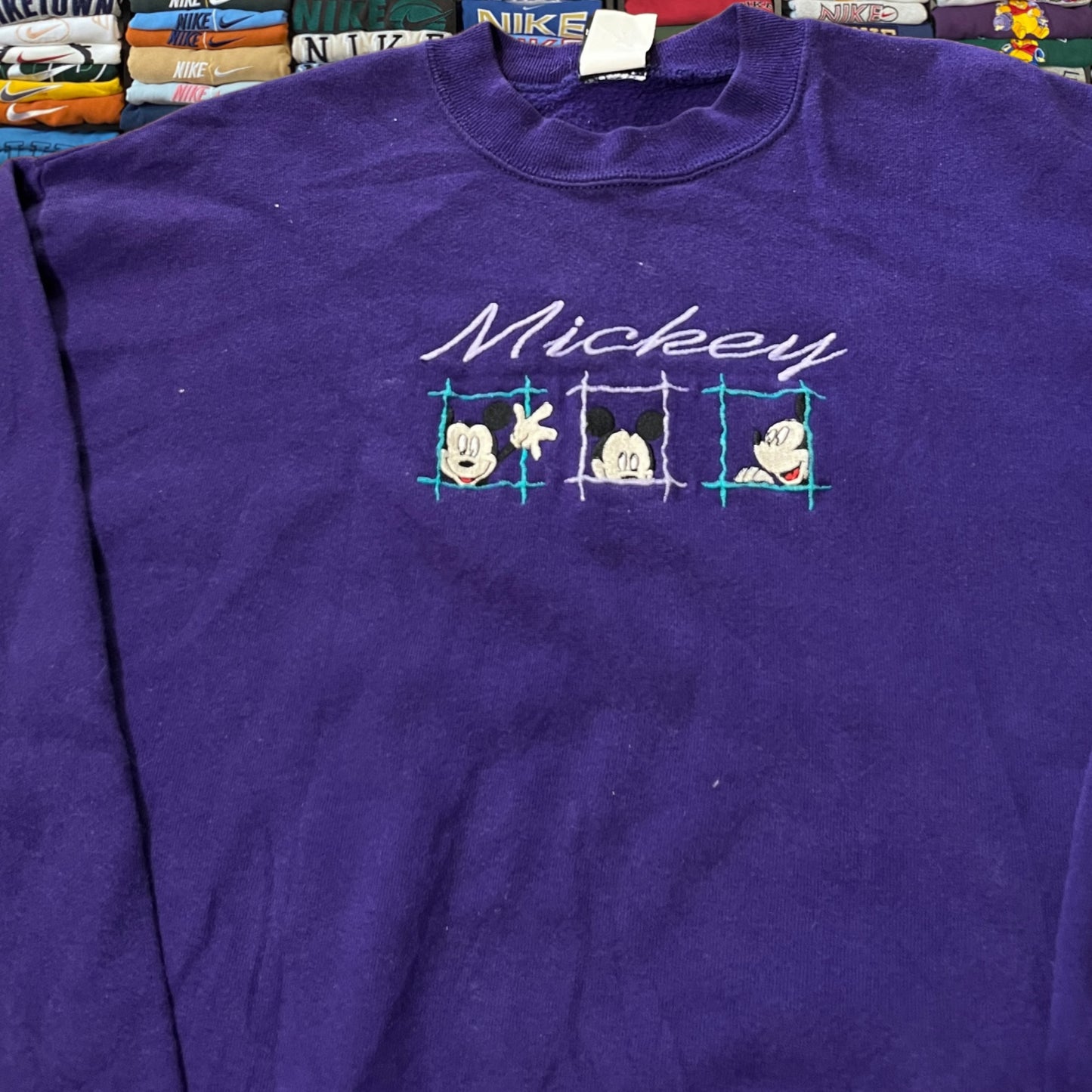 90s Mickey Mouse purple sweater