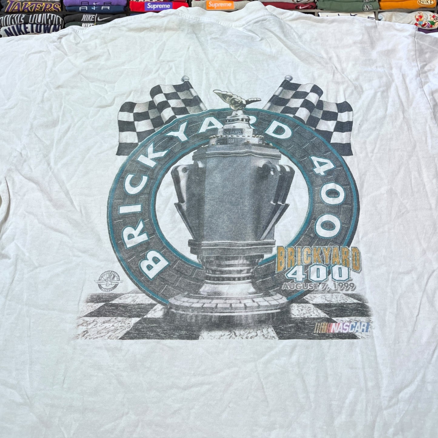 1999 nascar graphic brickyard 400 shirt ( xlarge )