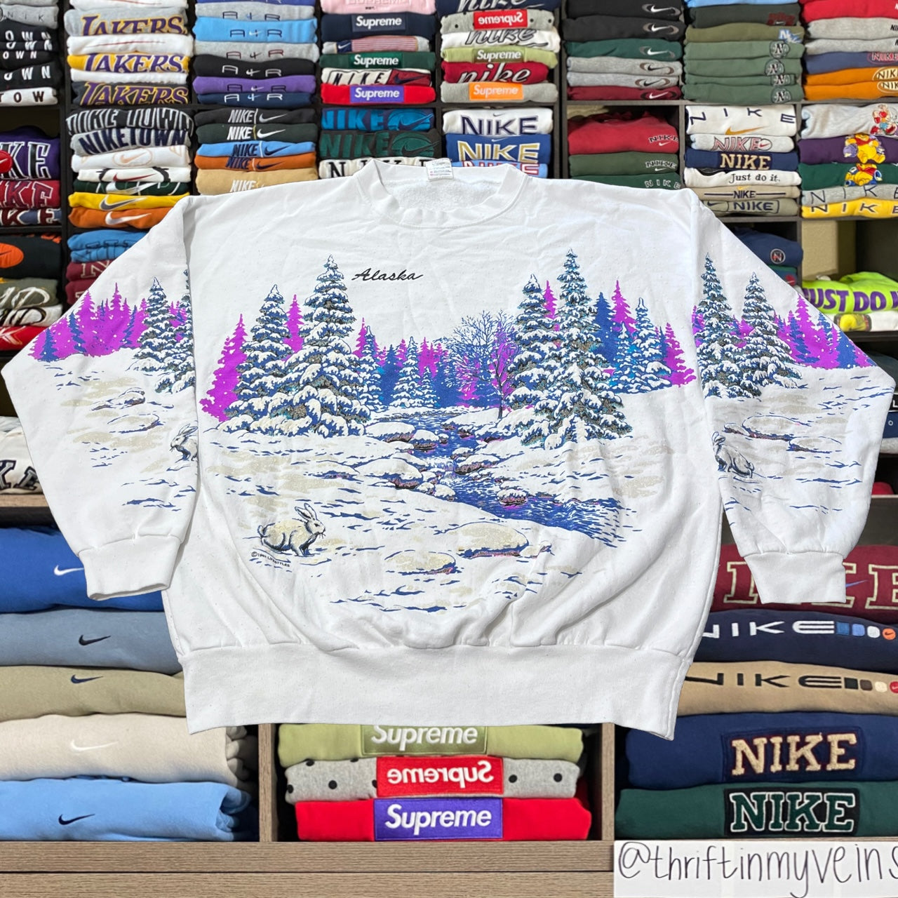 90s nature winter sweater all over print