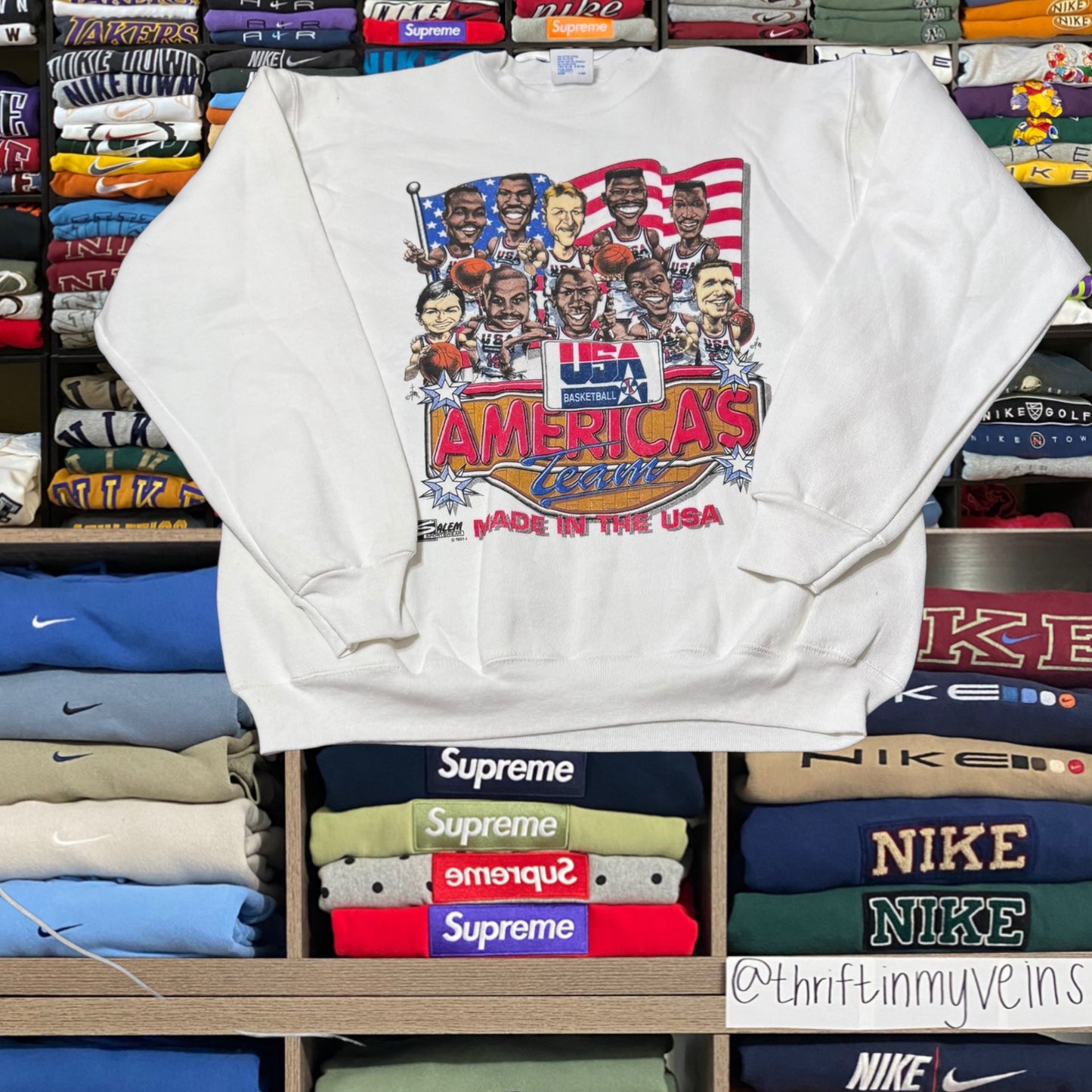 Vintage 1992 dream team USA nba basketball sweater