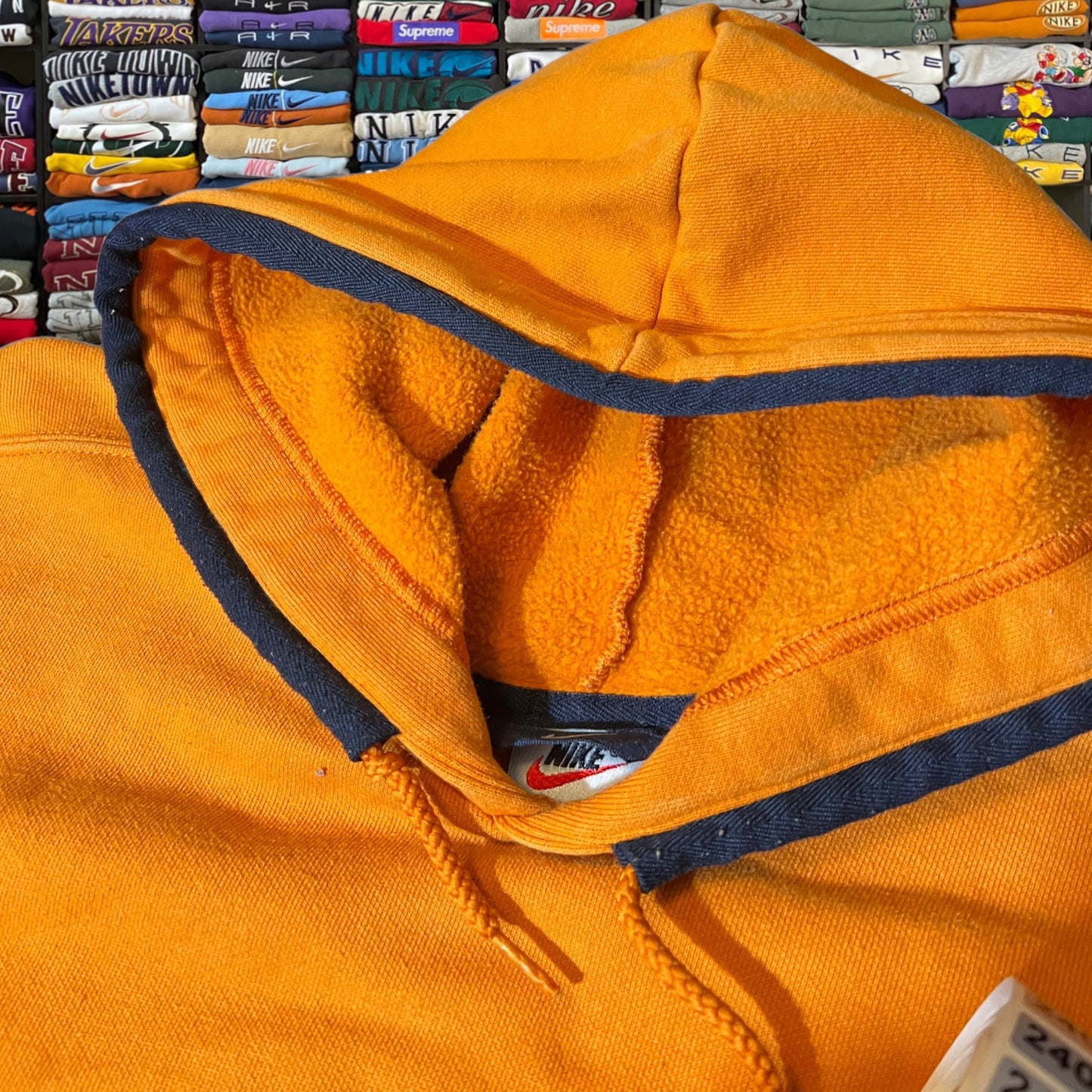 90s Nike spelled out patch logo hoodie