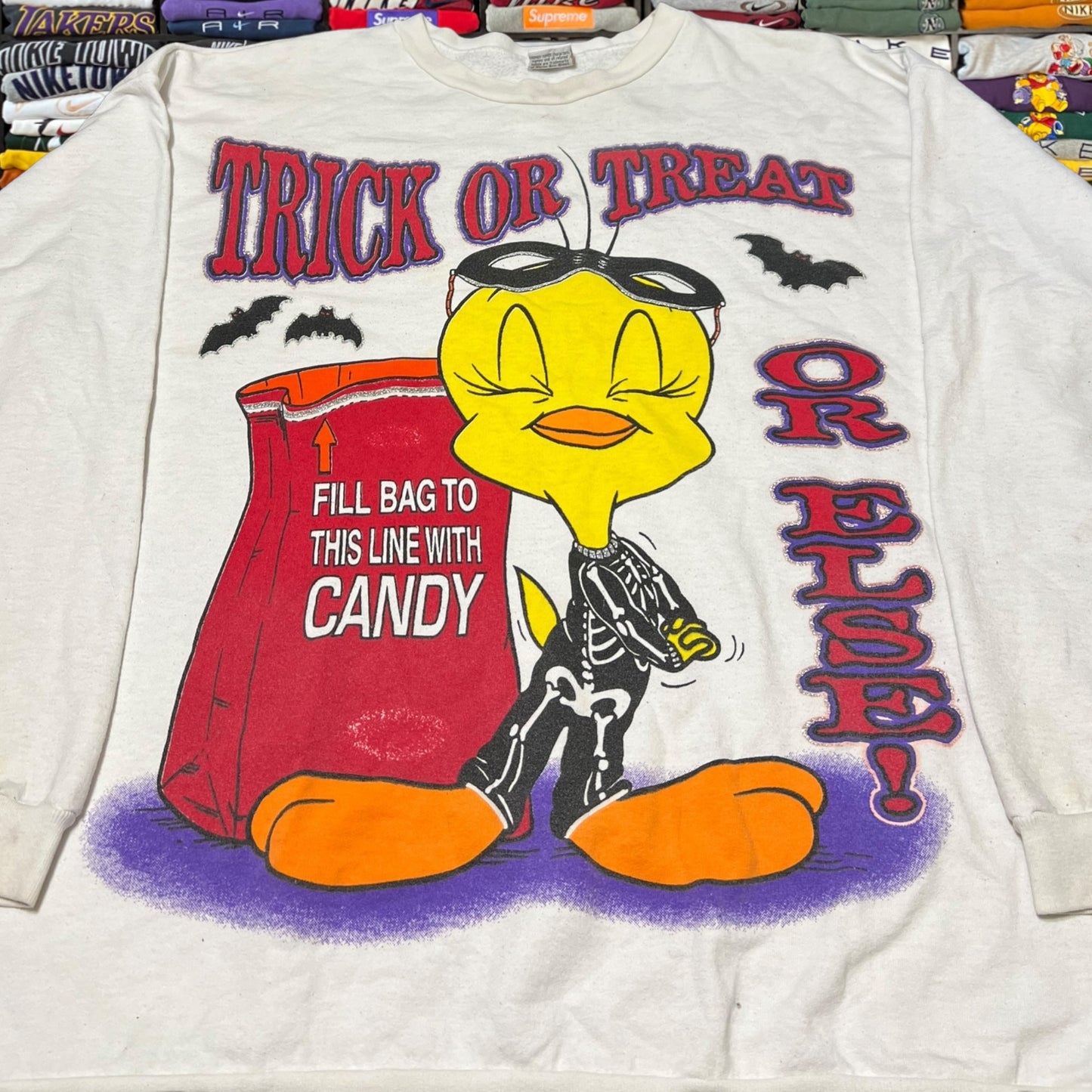 90s tweety bird halloween sweater (xlarge)