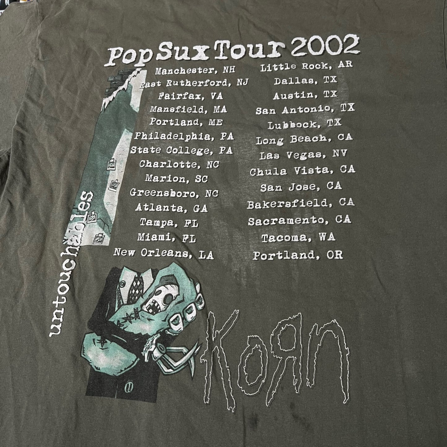 2002 Korn band tee tour shirt ( xlarge )