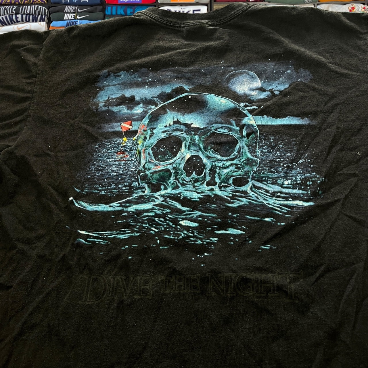 Y2K skeleton skull skater shirt