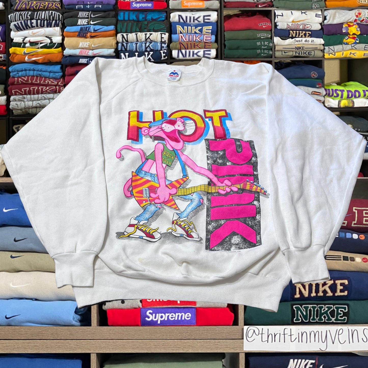 80s pink panther sweater