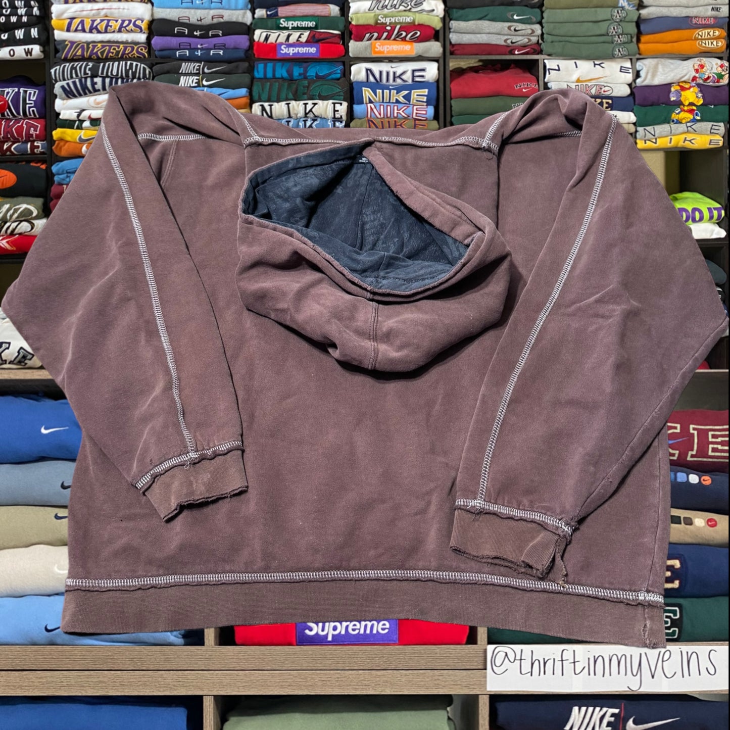 Y2K Tony hawk brown skater hoodie
