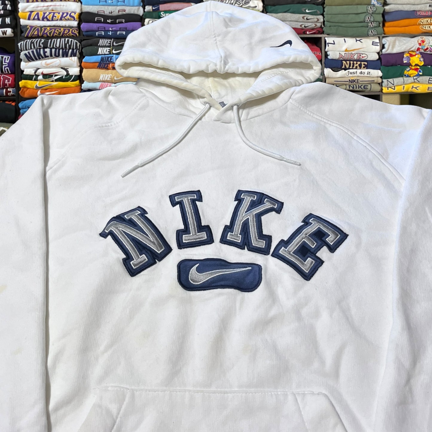 Y2K Nike spelled out hoodie
