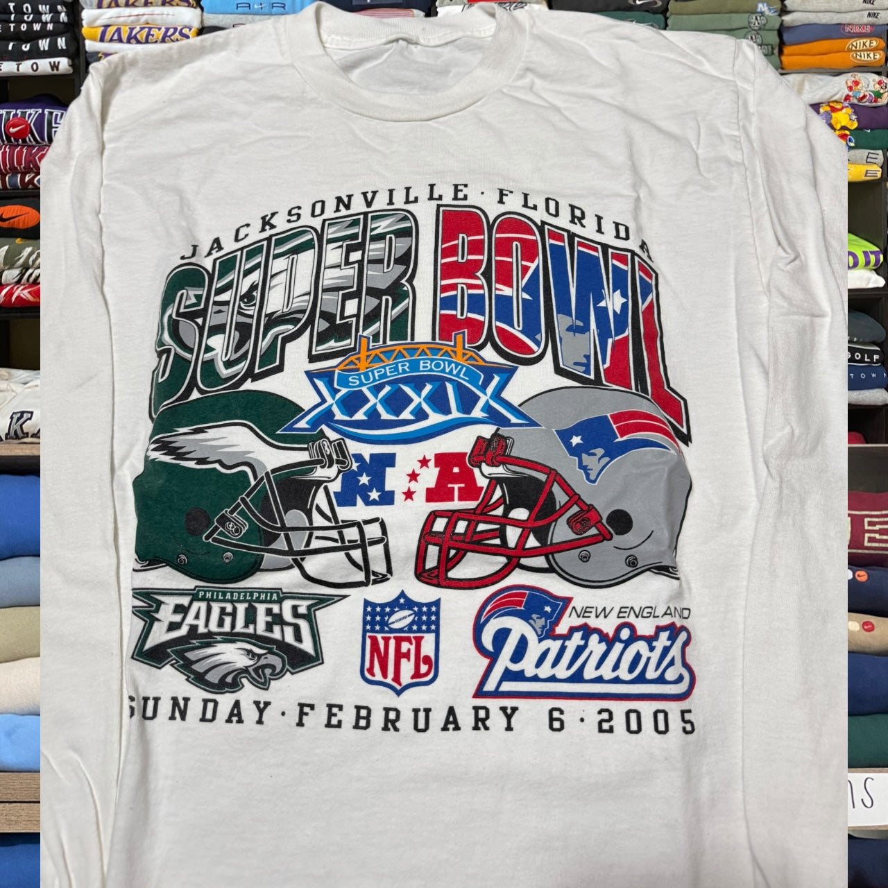 2005 philadelphia eagles vs patriots nfl shirt (Xlarge)