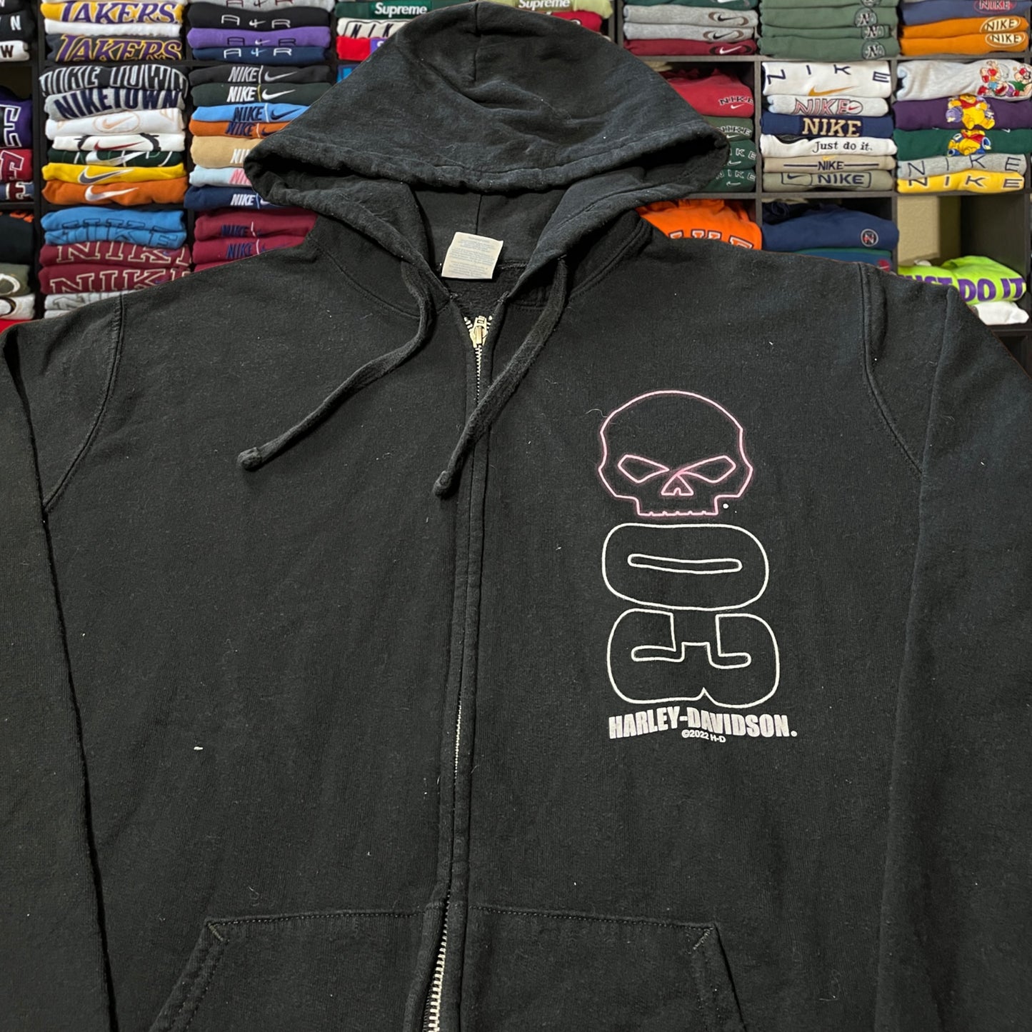 Vintage Y2K Harley full zip hoodie