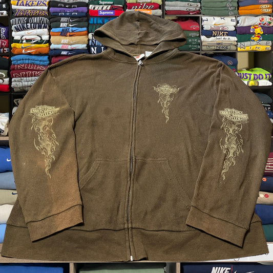 Vintage Y2K Harley Davidson biker motorcycle hoodie