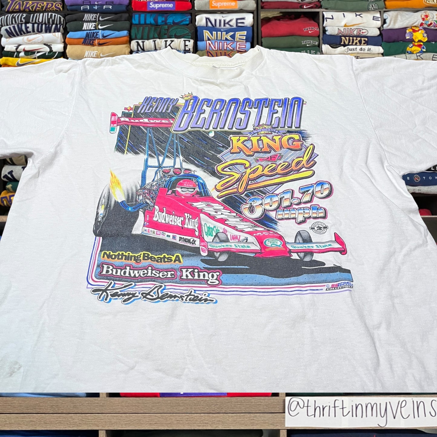 vintage 90s budweiser king nascar shirt