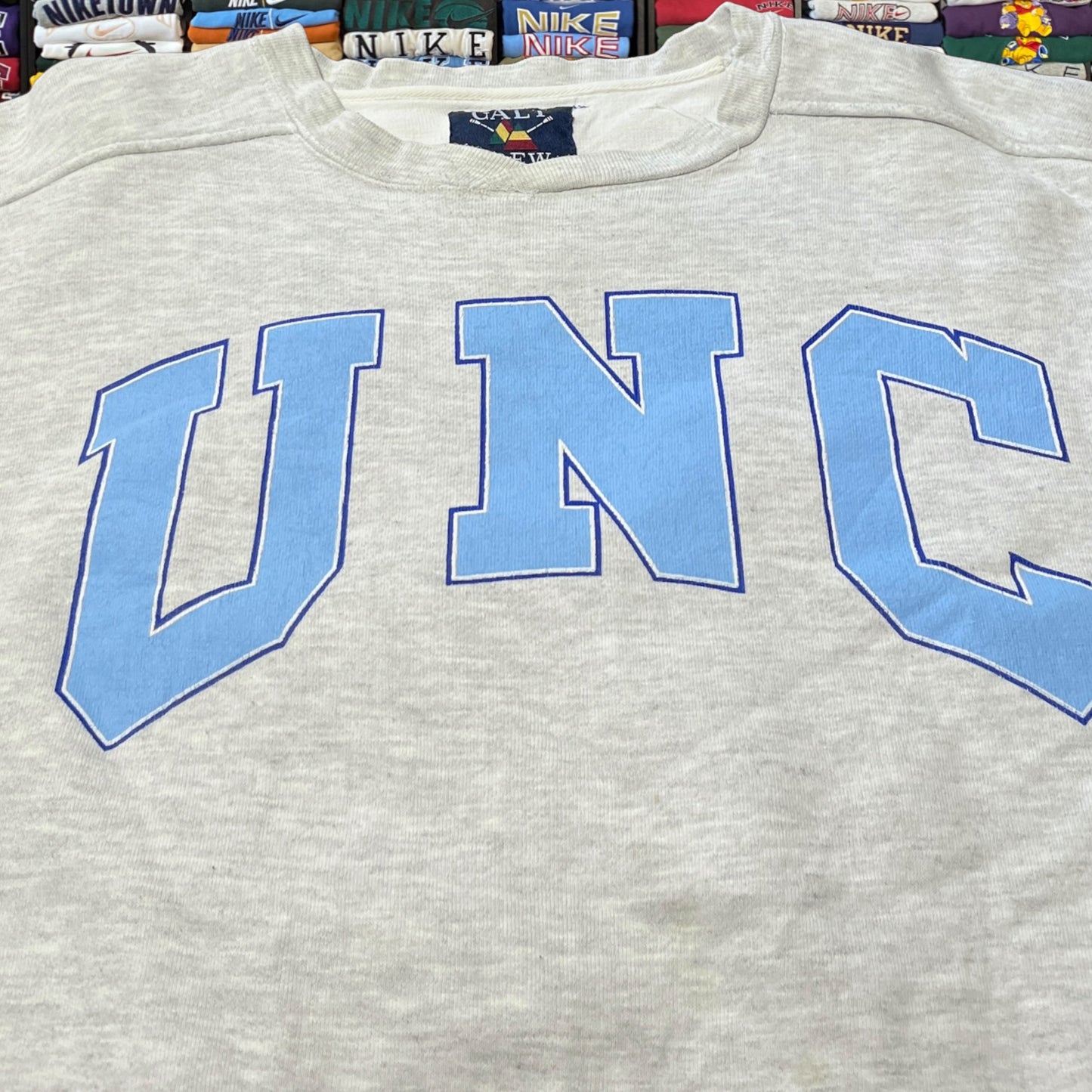 90s BIG PRINT UNC North Carolina university sweater