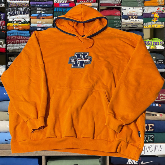 90s Nike spelled out patch logo hoodie