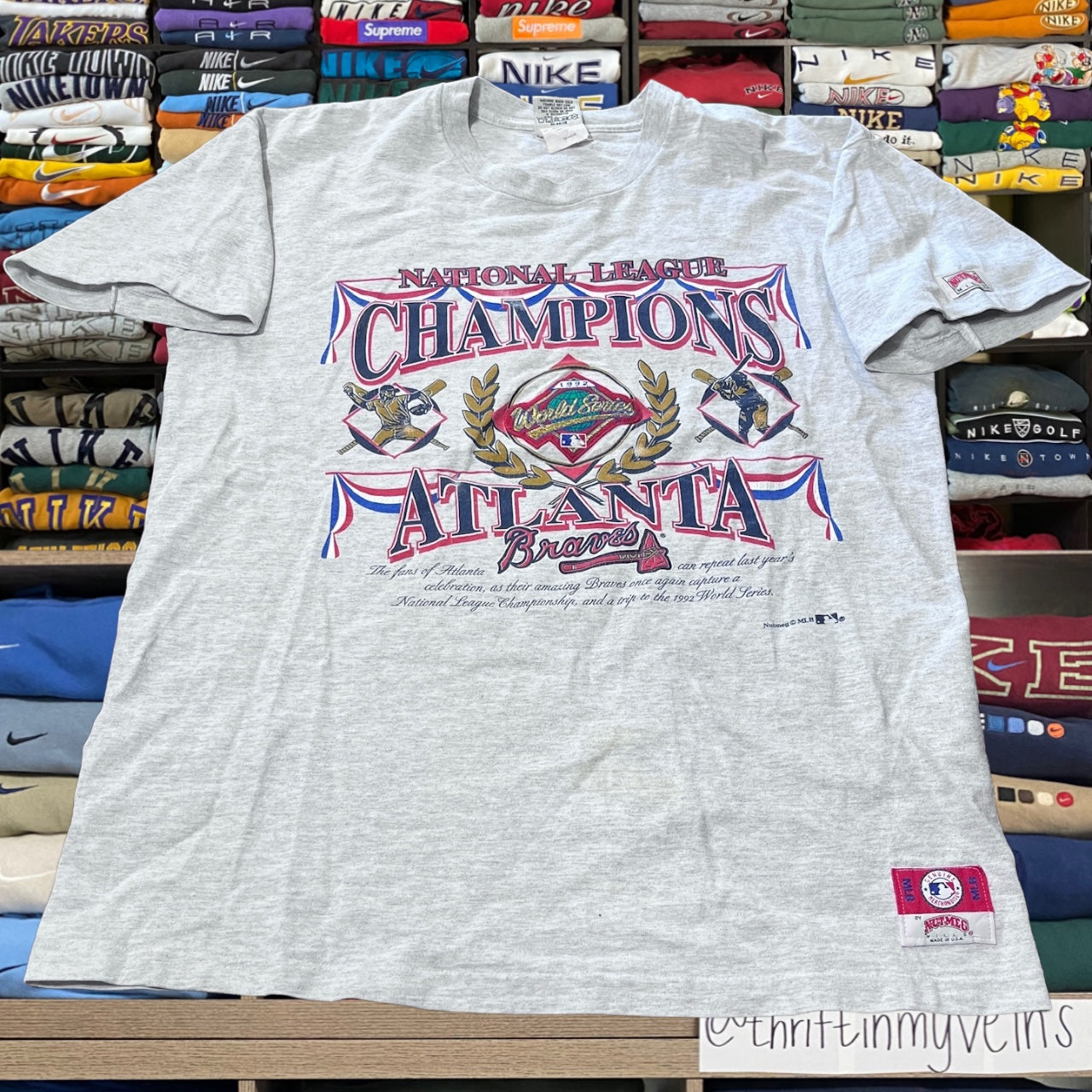90s Atlanta braves nutmegs shirt