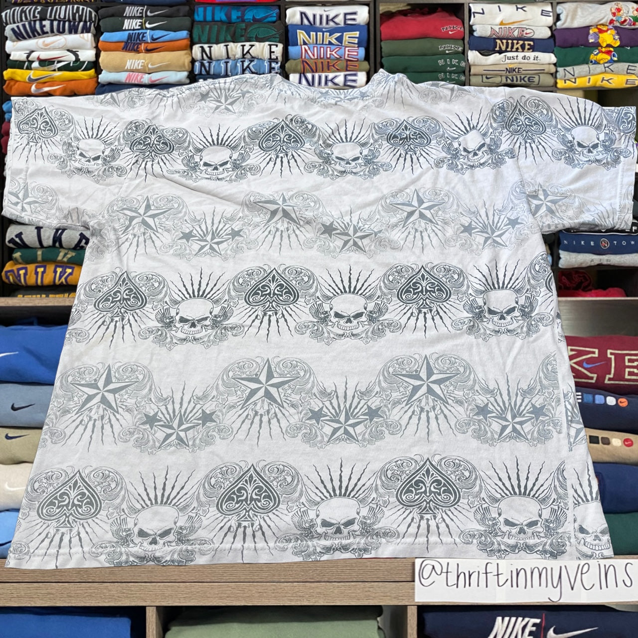 2004 grunge star skeleton skull shirt ( large )
