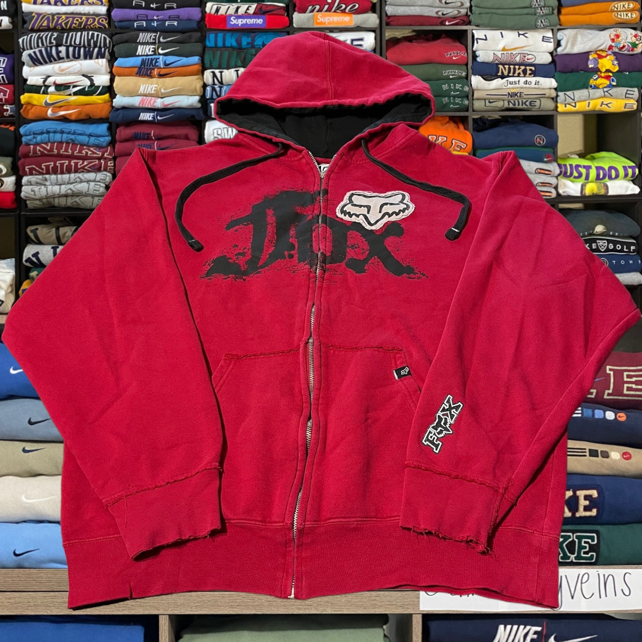 Y2K fox racing skater hoodie