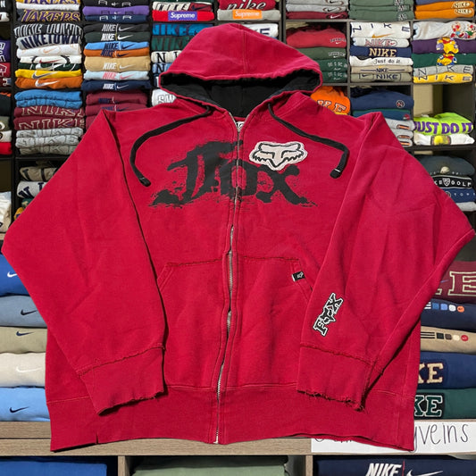 Y2K fox racing skater hoodie