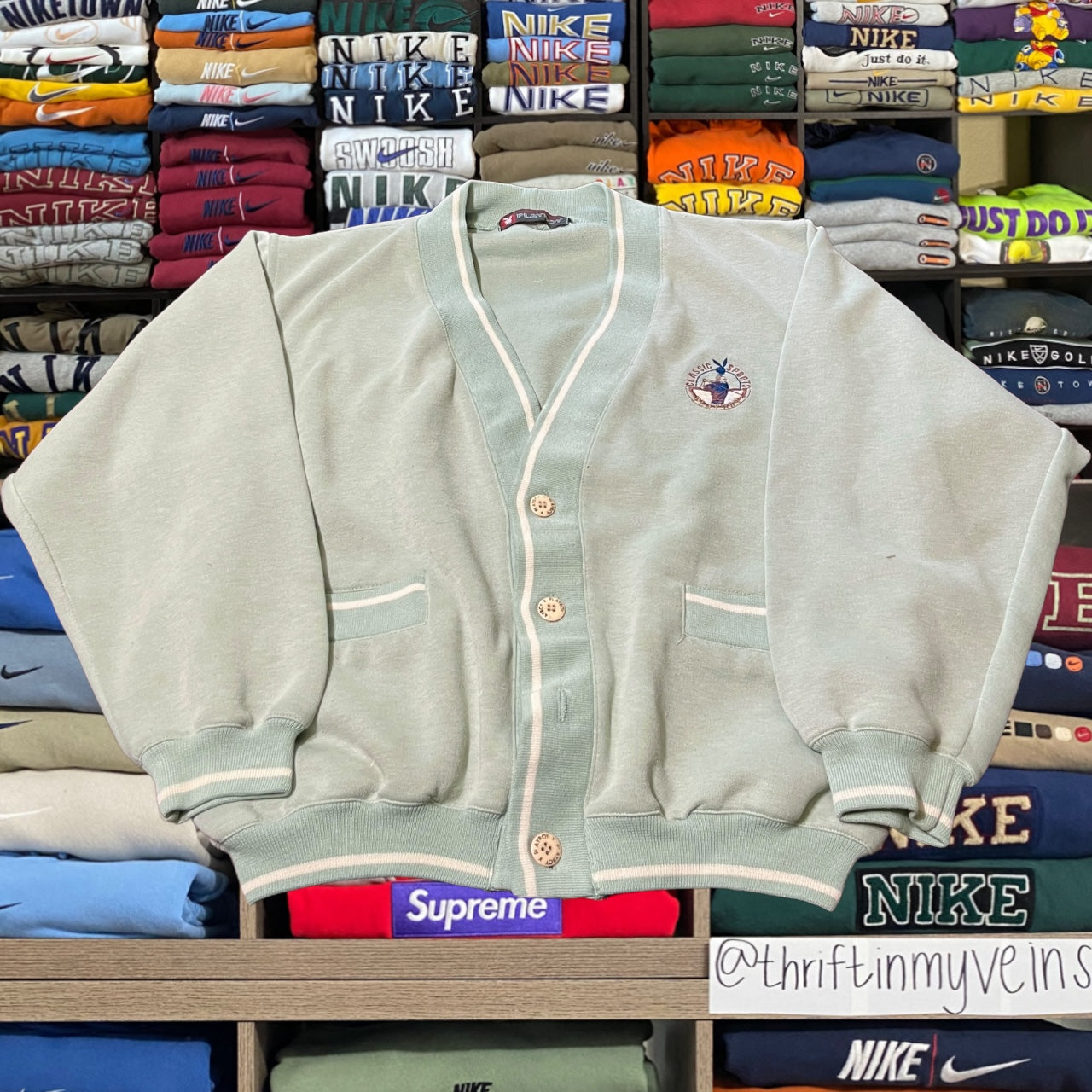 80s playboy button up cardigan