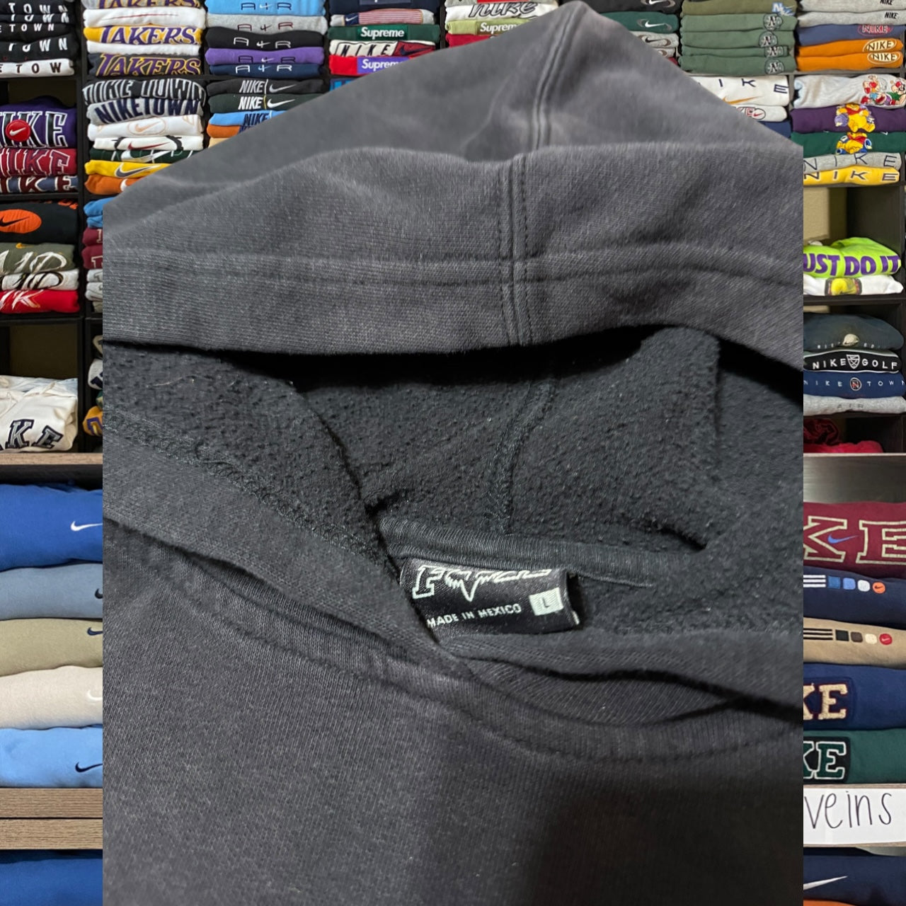 fox racing black skater hoodie