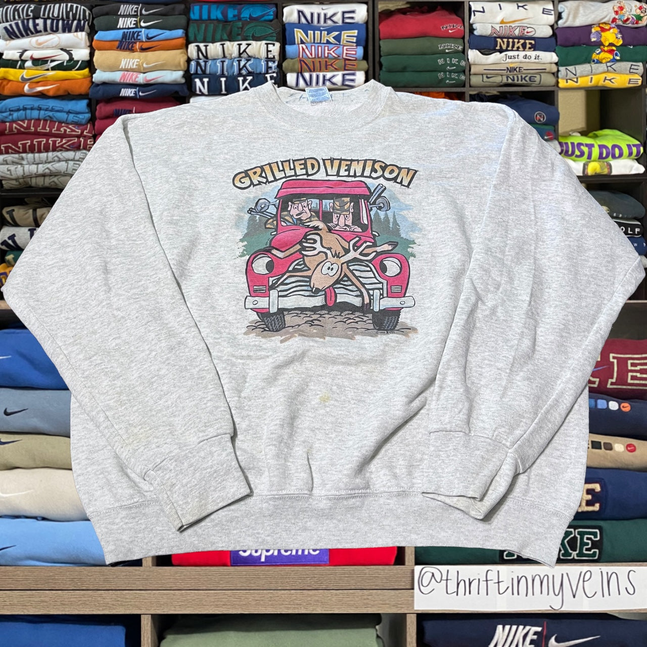 90s Griled venison hunter sweater