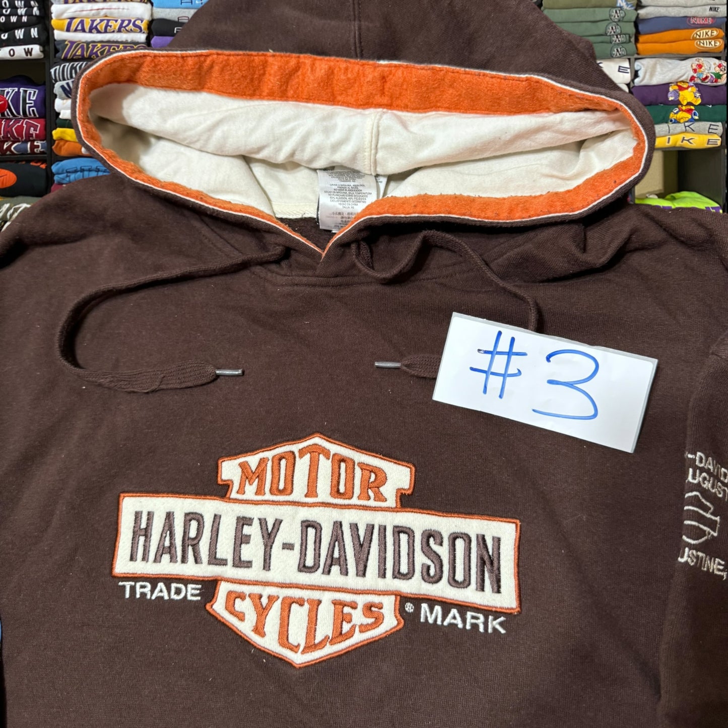 Y2K brown motorcycle hoodie