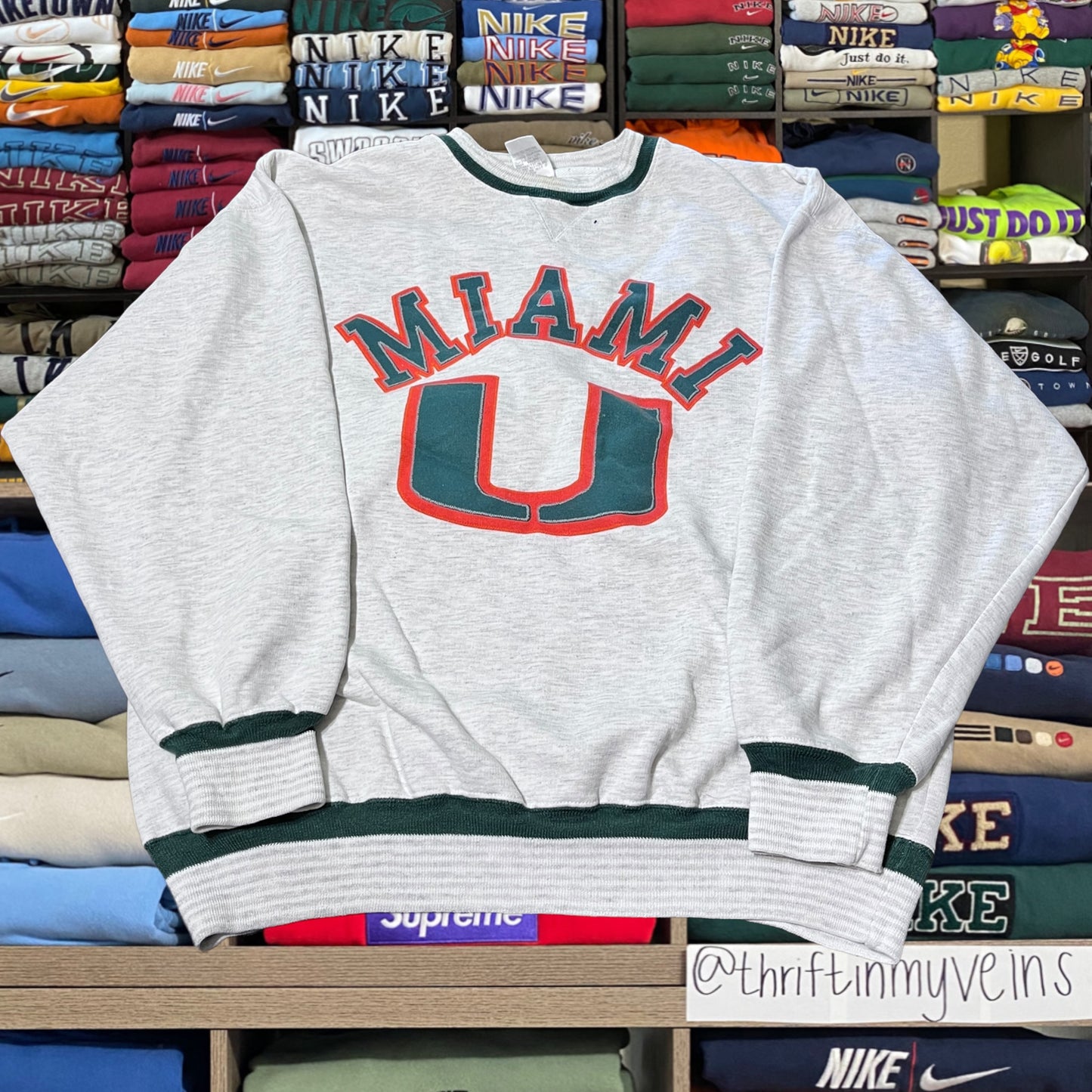 90s Miami hurricanes sweater