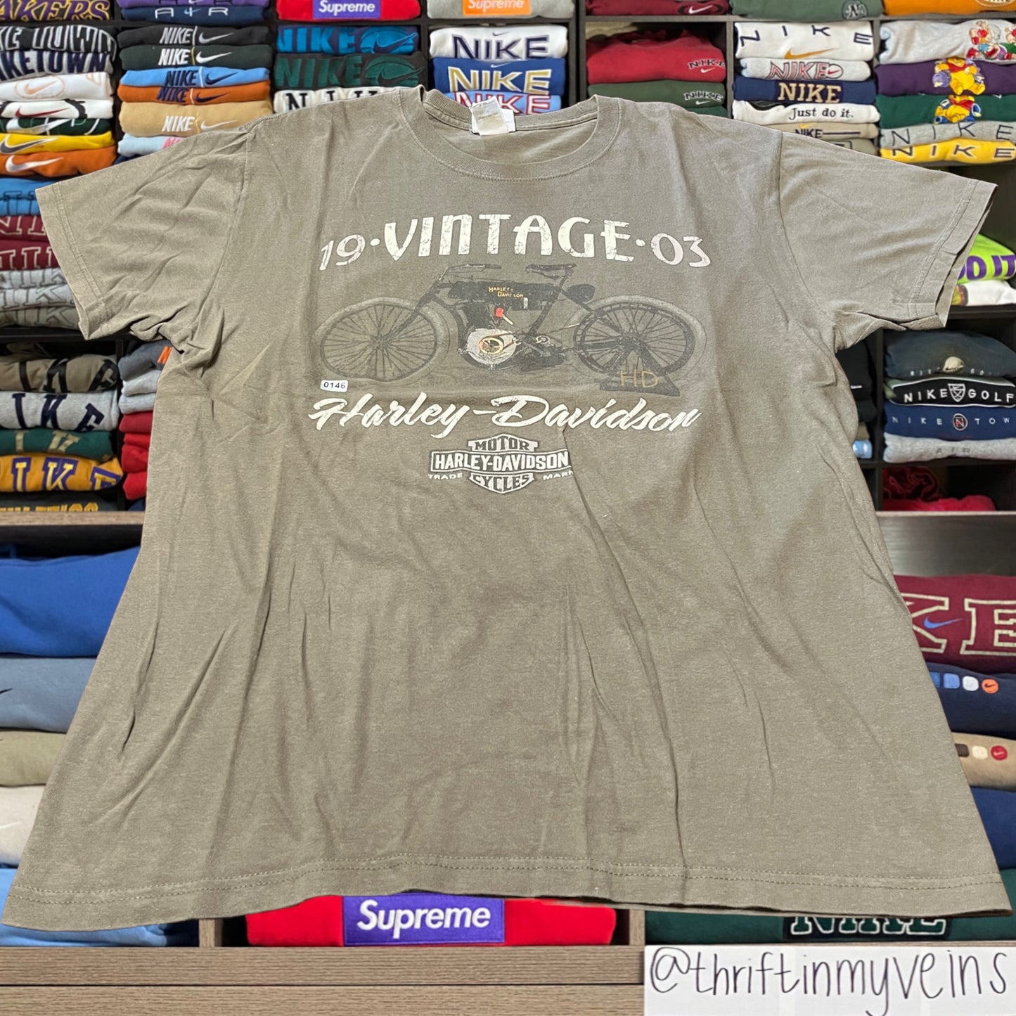 y2k harley davidson biker shirt (large)