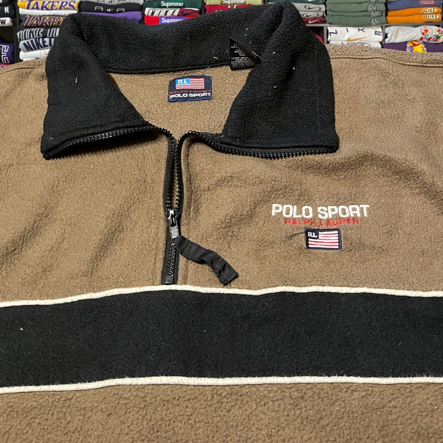 90s polo sport quarter zip sweater