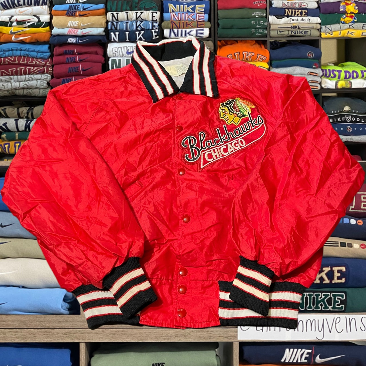 90s Chicago blackhawks puffer jacket