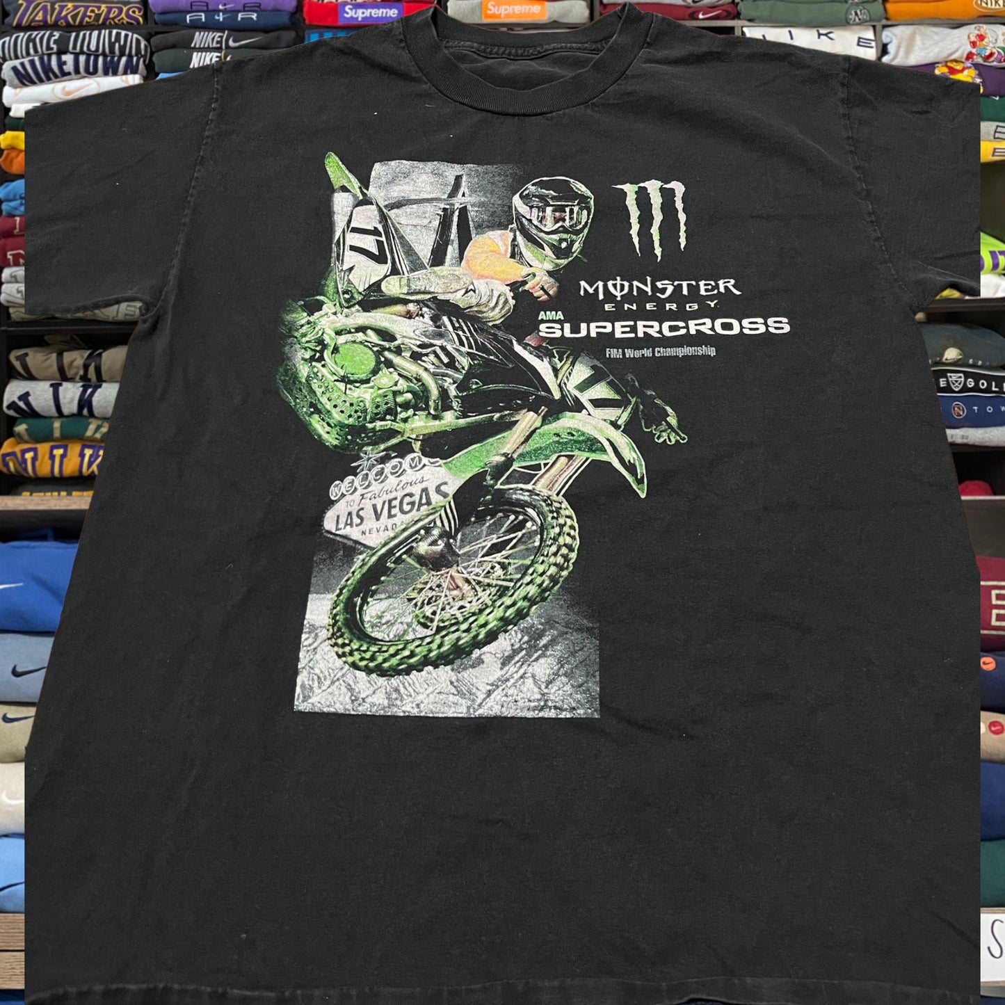 vintage 2014 super cross monster energy shirt